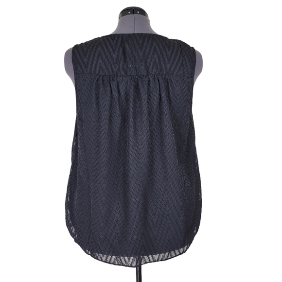 Torrid Chiffon Top Size 1 1X Front Clip Keyhole Sleeveless Lined Lightweight - Picture 5 of 15